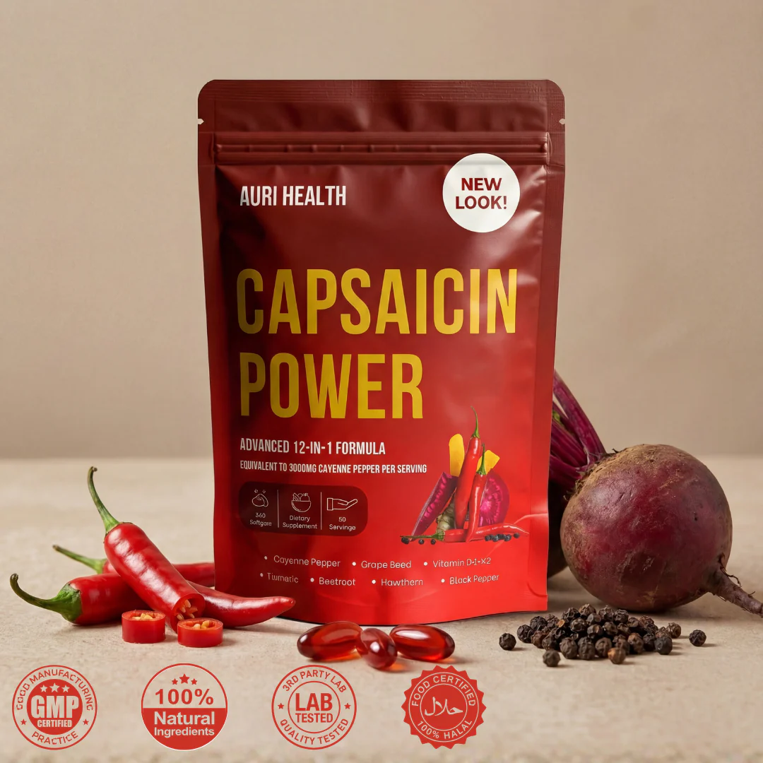 Support Vascular Function with Auri Health Capsaicin Softgels