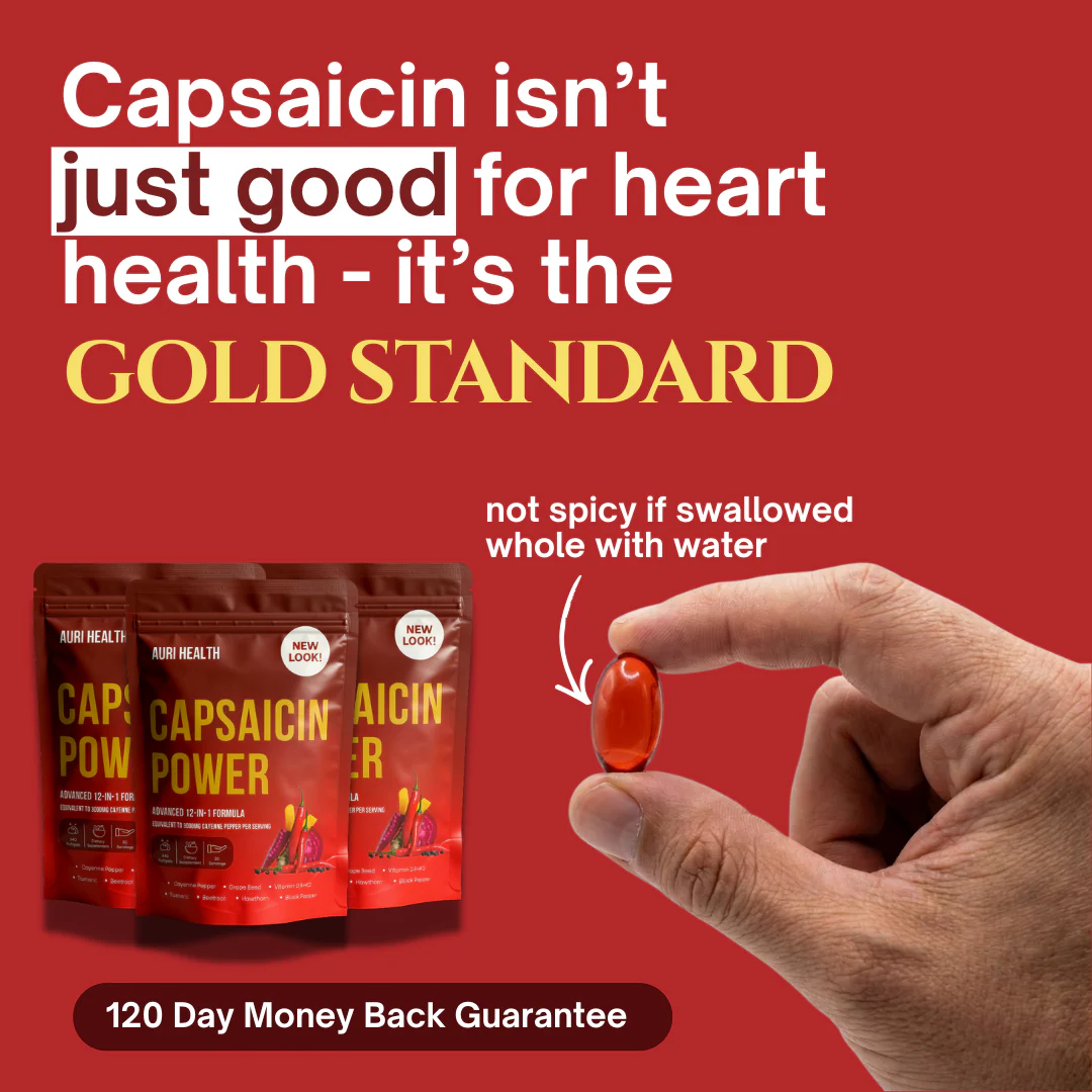 Support Vascular Function with Auri Health Capsaicin Softgels