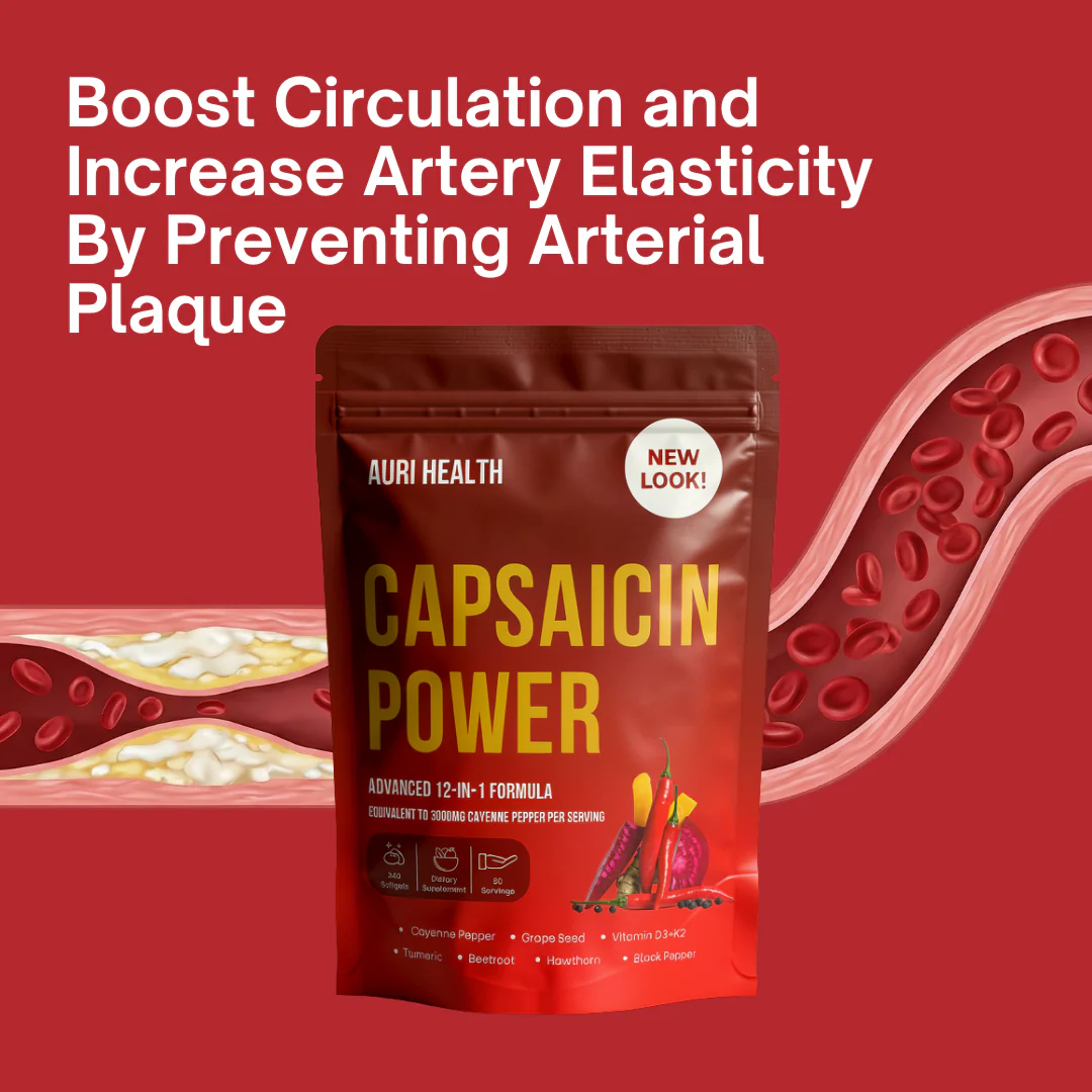 Support Vascular Function with Auri Health Capsaicin Softgels